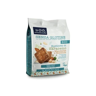 Веганское печенье без глютена, с миндалем и арахисом Eco, 250 г, ST03126, Sottolestelle