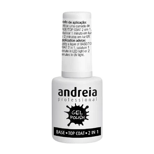 Top Coat 2 в 1 База для ногтей под гель-лак, 10,5 мл, Andreia