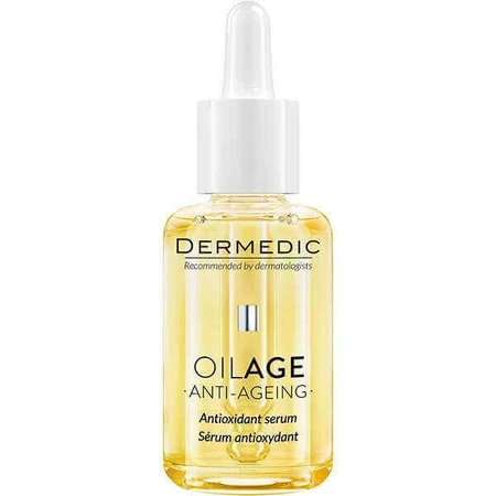 Dermedic Oilage, антиоксидантная сыворотка, для чувствительной кожи с признаками старения, 30 мл + Восстанавливающий дневной крем для кожи, 15 мл: цены и характеристики