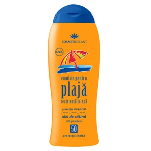 Водостійка пляжна емульсія з олією молі SPF 50, 200 мл, Cosmetic Plant