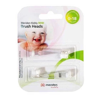 Meriden Kiddy Mini, звуковая зубная щетка со щетинками для детей, 0-18 месяцев, 2 штуки