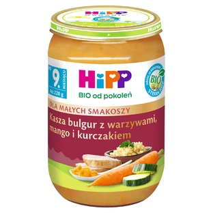 Пюре HiPP Bio Dish Булгур с овощами, манго и курицей, после 9 месяцев, 220 г