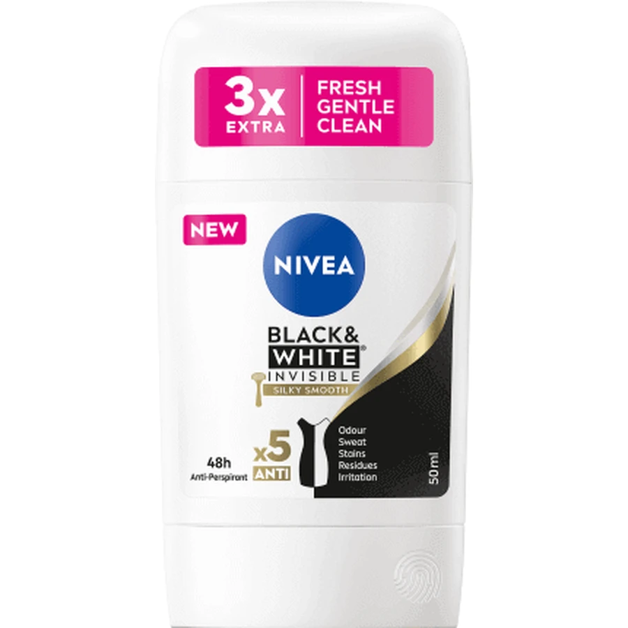 Nivea Nivea Део стик Black&W Silky 50 мл, 50 мл: цены и характеристики