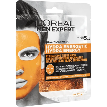 L'Oréal Paris Men Expert бодрящая маска для лица Hydra Energetic Textile 1 шт: цены и характеристики
