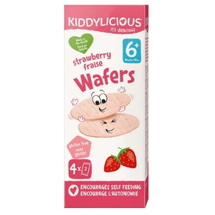 Клубничные рисовые вафли, 4 х 4 г, Kiddylicious