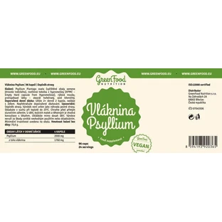 GreenFood Nutrition Псиллиумная клетчатка 96 капсул