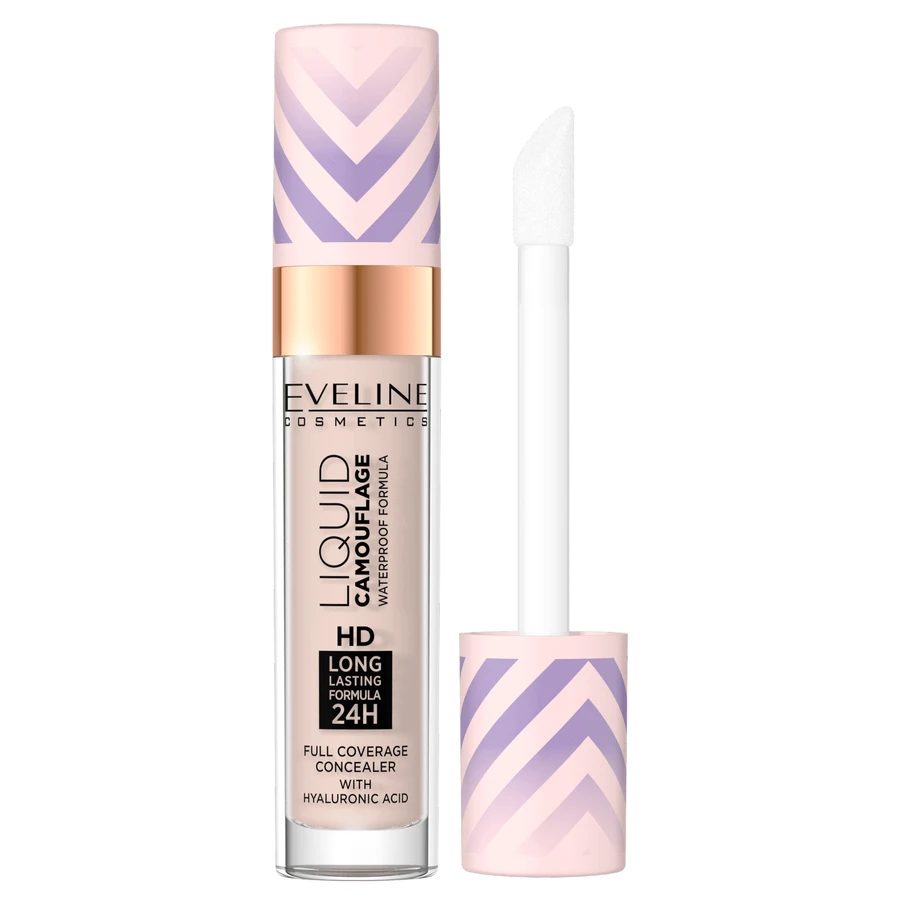 Eveline Cosmetics Liquid Camuflage, водостойкий консилер с гиалуроновой кислотой, № 02, Светлая ваниль, 7 мл: цены и характеристики