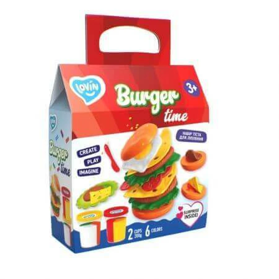 Набор игрового теста Burger Time Lovin'Do, +3 года, 6 цветов, Окт: цены и характеристики