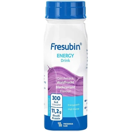 Енергетичний напій Fresenius Kabi Фрезубін, зі смаком чорної смородини, 4 шт. х 200 мл: ціни та характеристики