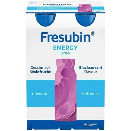  Енергетичний напій Fresenius Kabi Фрезубін, зі смаком чорної смородини, 4 шт. х 200 мл: ціни та характеристики