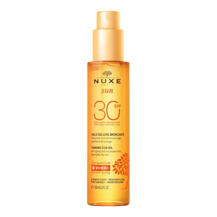 Nuxe Sun, Мерехтлива сонцезахисна олія для обличчя та тіла SPF30, 150 мл: ціни та характеристики