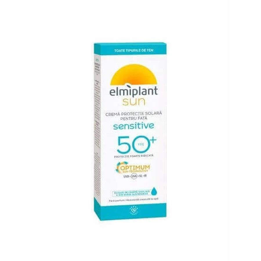 Крем сонцезахисний для обличчя, SPF 50+, 50 мл, Elmiplant: ціни та характеристики