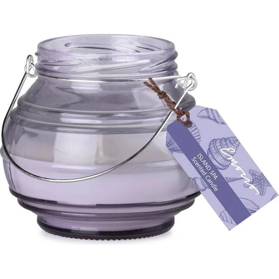 Ароматична свічка Emocio Glass violet Island Spa 1×1 шт, розмір 115 х 100 мм: ціни та характеристики