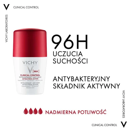 Vichy Clinical Control 96H Антиперспирант в роликовой упаковке, для женщин, 50 мл: цены и характеристики