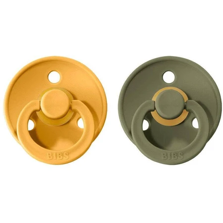 BIBS Colour Natural Cocoa Soothers, возраст 2 года, Honey Bee/Olive 2 шт.: цены и характеристики