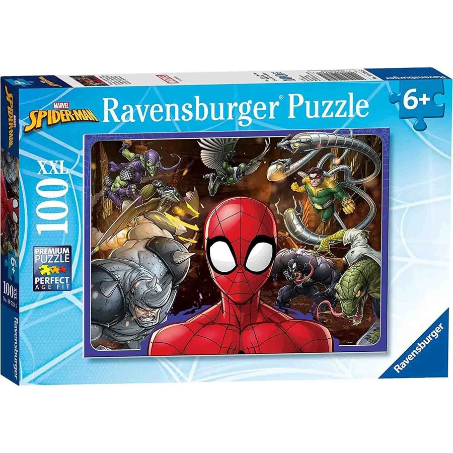 Пазл Человек-паук и персонажи, 6 лет+, 100 деталей, Ravensburger: цены и характеристики