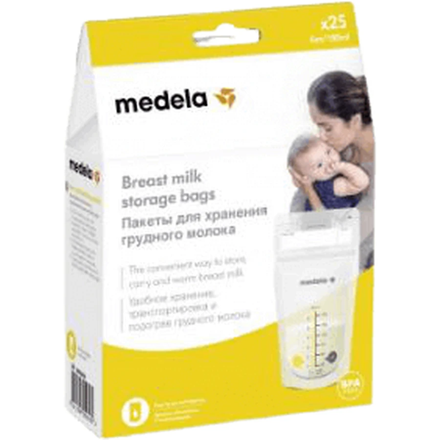 Пакети для зберігання грудного молока Medela 25 x 180 мл: ціни та характеристики