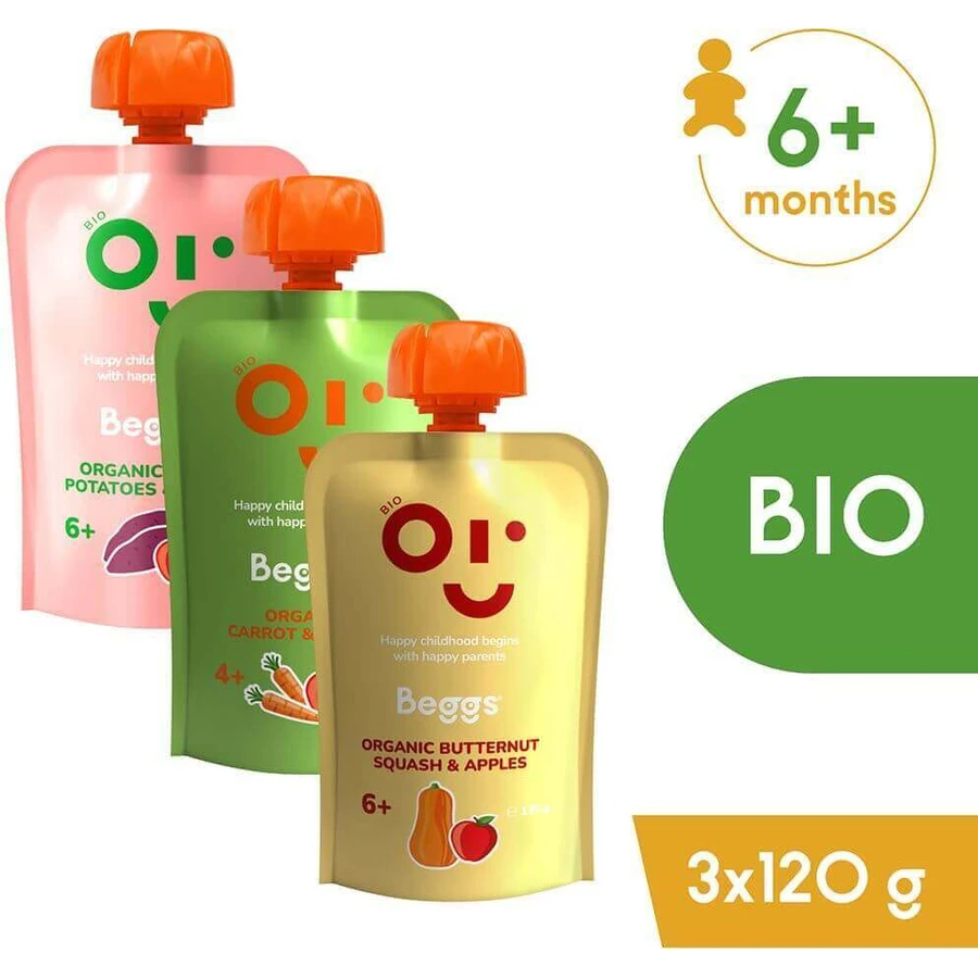 Beggs BIO Микс фруктово-овощных закусок 3 x 120 г: цены и характеристики