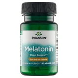 Swanson Melatonin, мелатонін 500 мкг, 60 вегетаріанських капсул