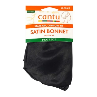 Атласная шапочка для защиты волос, черная, 1 шт, Cantu