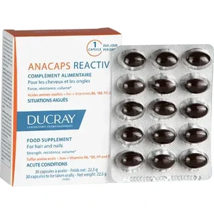 Добавка для ногтей Anacaps Reactiv, 30 капсул, Ducray