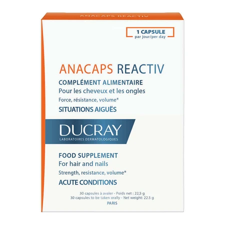 Добавка для ногтей Anacaps Reactiv, 30 капсул, Ducray: цены и характеристики