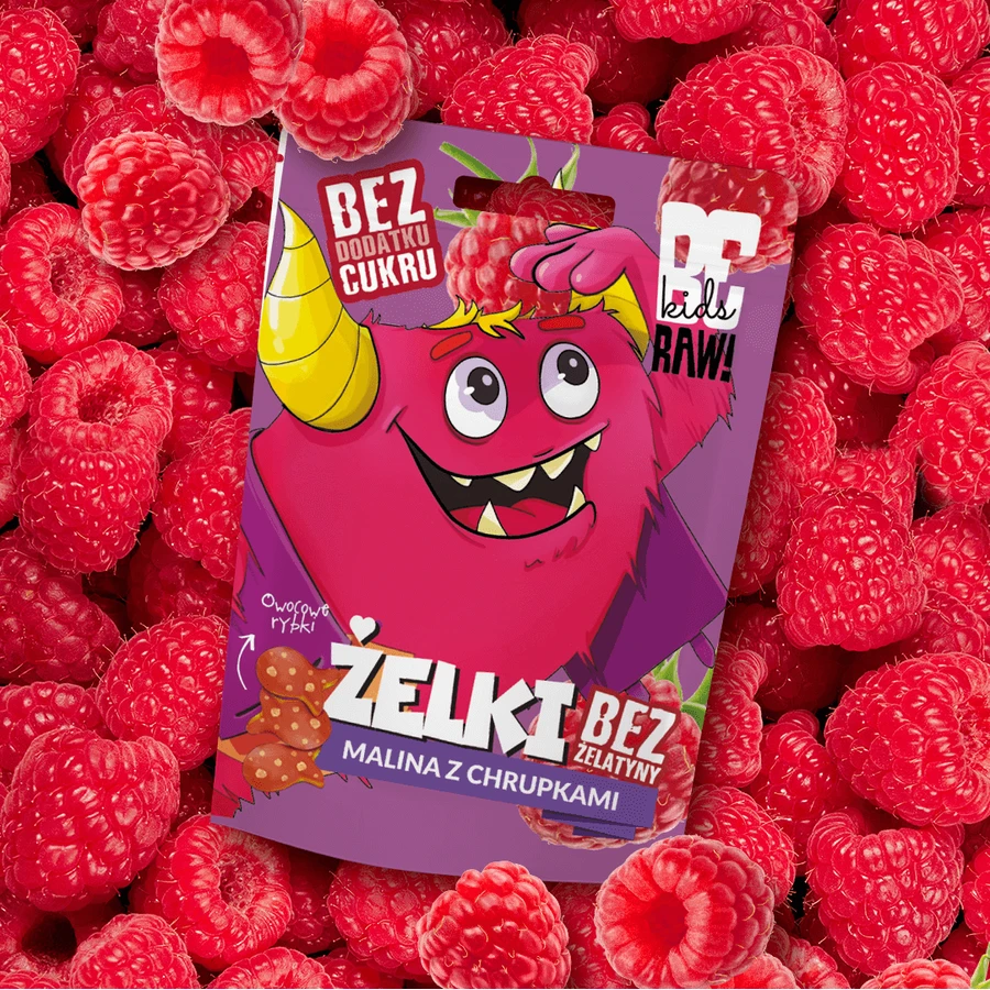 Желейные конфеты BeRAW! Kids Malina z Chrupkami, без сахара, 35 г: цены и характеристики