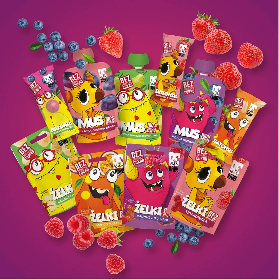 Желейные конфеты BeRAW! Kids Malina z Chrupkami, без сахара, 35 г: цены и характеристики