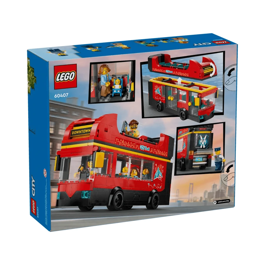 Красный туристический автобус с городским полом, 7+ лет, 60407, Lego: цены и характеристики