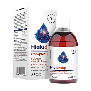Aura Herbals, комплекс Hialudrop, коллаген, хондроитин, гиалуроновая кислота, 500 мл