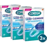 Corega Очищающие таблетки Pro Cleanser Orthodontics 3 x 30 таблеток
