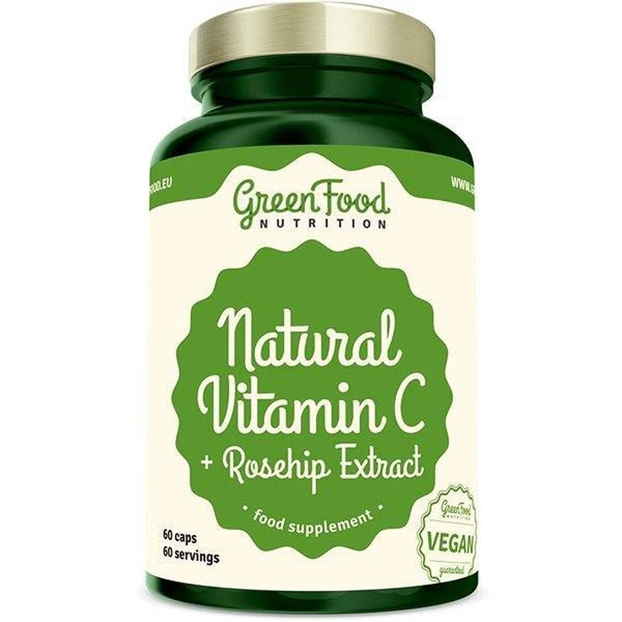 GreenFood Nutrition Натуральний вітамін С + шипшина 60 капсул 1×60 капсул: ціни та характеристики