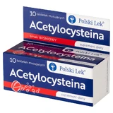 Ацетилцистеїн Polski Lek ACetylocysteina, вишневий смак, 10 шипучих таблеток