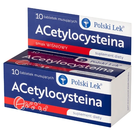 Ацетилцистеин Polski Lek АСetylоcysteinа, вишневый вкус, 10 шипучих таблеток: цены и характеристики