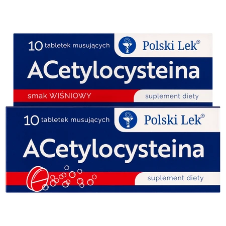 Ацетилцистеин Polski Lek АСetylоcysteinа, вишневый вкус, 10 шипучих таблеток: цены и характеристики