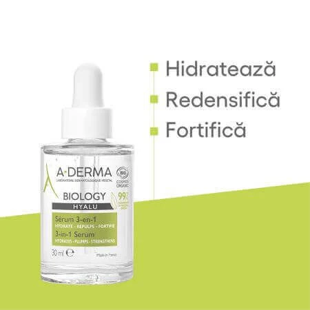 A-Derma Biology Hyalu Зволожуюча сироватка 3 в 1, 30 мл: ціни та характеристики
