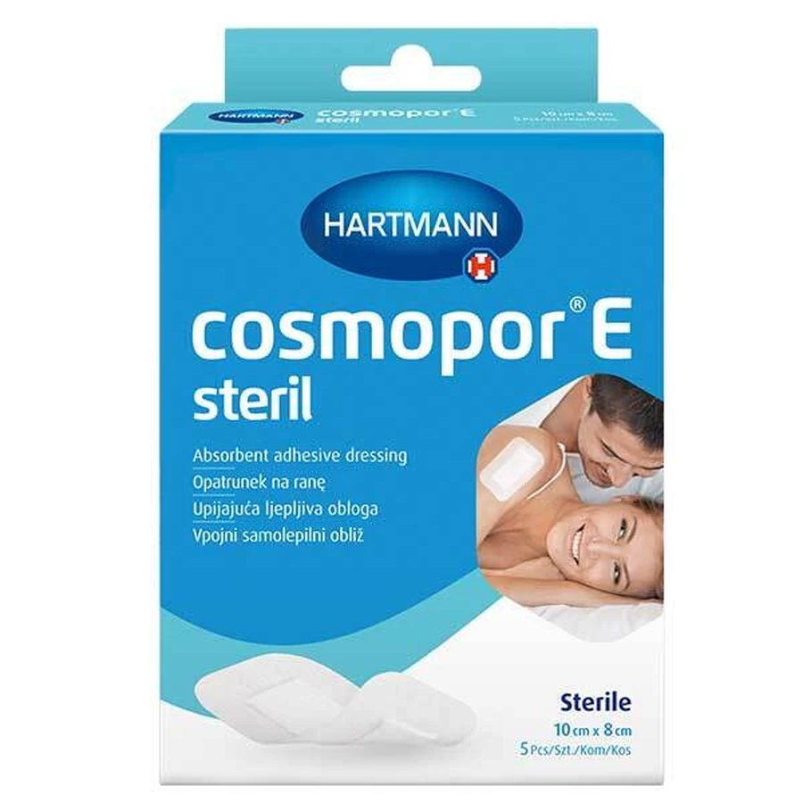Cosmopor E, раневая повязка, адгезивная, с хонными слоями, 10 см x 8 см, 5 шт.: цены и характеристики