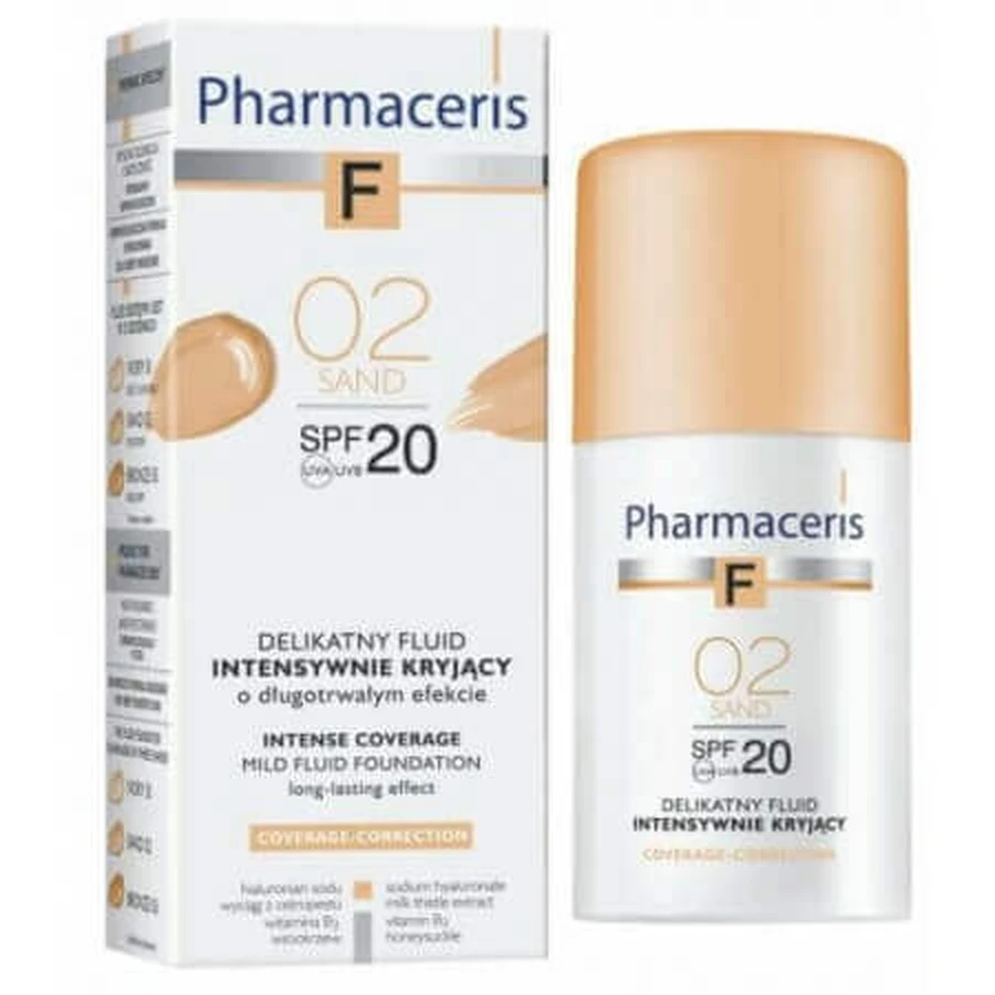 Pharmaceris F, Непрозорий флюїд 02 Пісок, SPF 20, 30 мл: ціни та характеристики