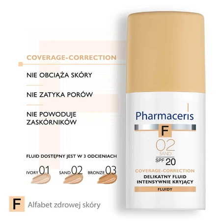 Pharmaceris F, Непрозорий флюїд 02 Пісок, SPF 20, 30 мл: ціни та характеристики
