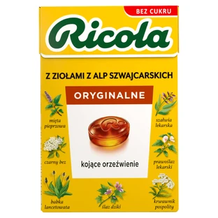 Ricola Оригінальні швейцарські льодяники з травами, без цукру, 27,5 г