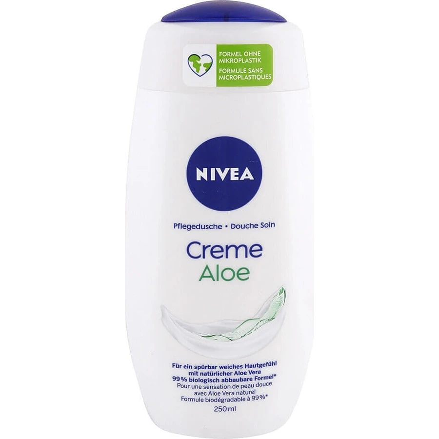 NIVEA Крем-гель для душу Алое Вера 1×250 мл, зволожує шкіру: ціни та характеристики