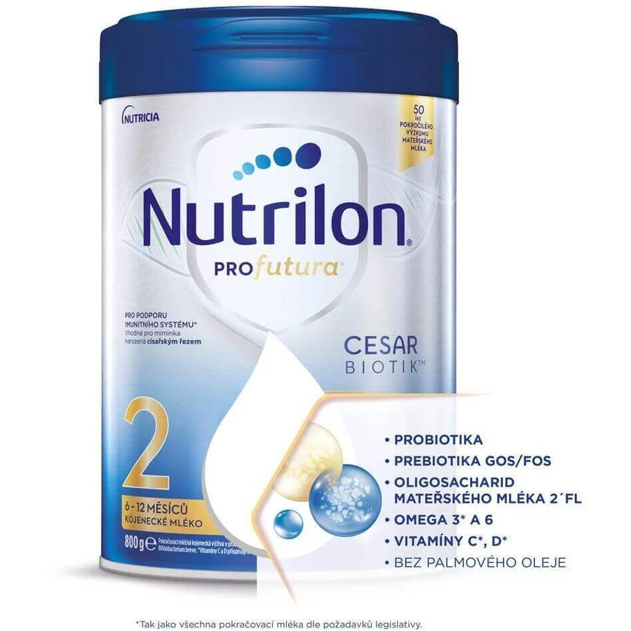 Nutrilon Profutura® Cesarbiotik™ 2 дитяче молоко з Великобританії. 6 місяців 4 х 800 г: ціни та характеристики