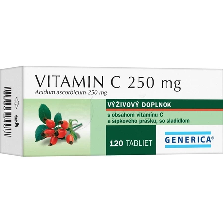 GENERICA Витамин C 1×120 табл, пищевая добавка: цены и характеристики