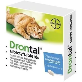 Дронтал Bayer Drontal Cat противогельминтное средство для кошек, таблетки, 2 шт. 