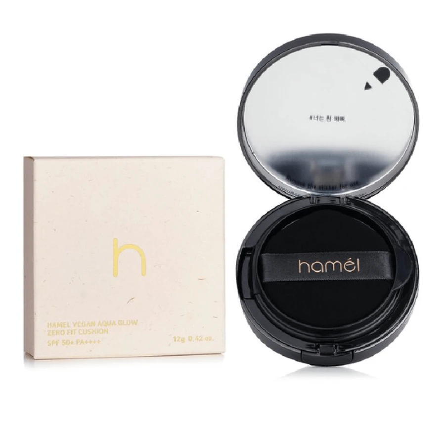 Веганская компактная основа Aqua Glow Zero Fit Cushion Compact Foundation SPF50, no.1 PURE, 12 г, Hamel: цены и характеристики