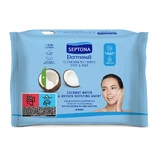 Очищувальні серветки Dermasoft з кокосовою водою та киснем, 20 шт, Septona