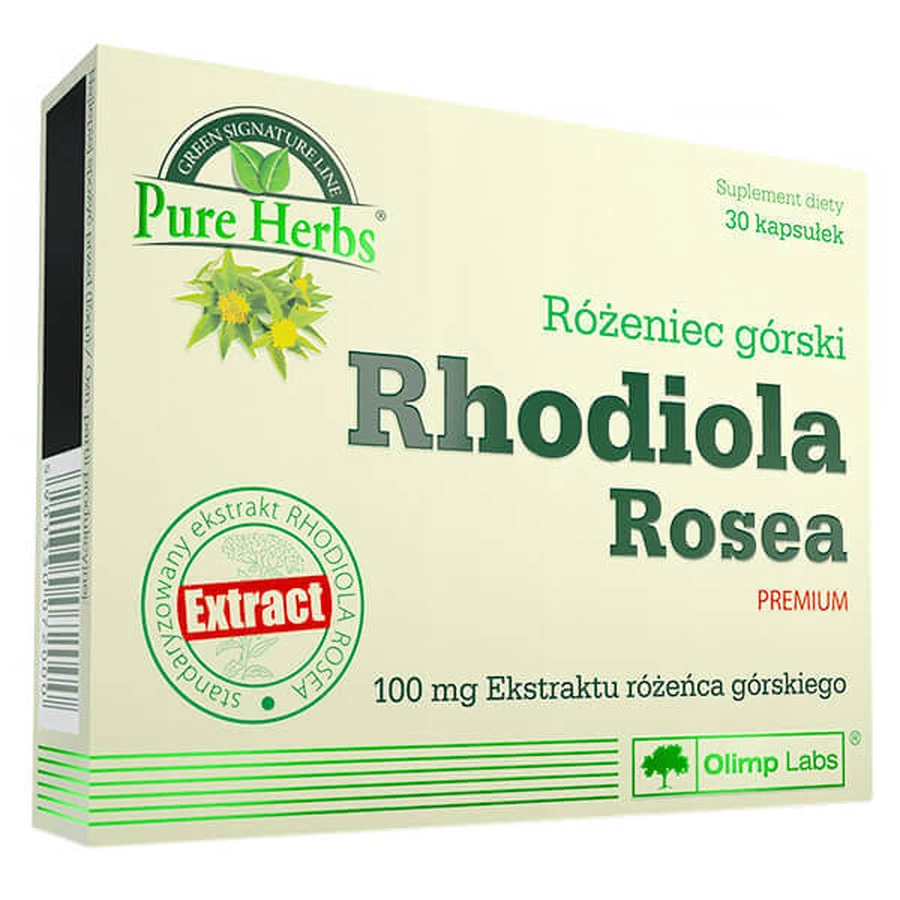 Olimp Pure Herbs Rhodiola Rosea Premium, родиола розовая, 30 капсул: цены и характеристики