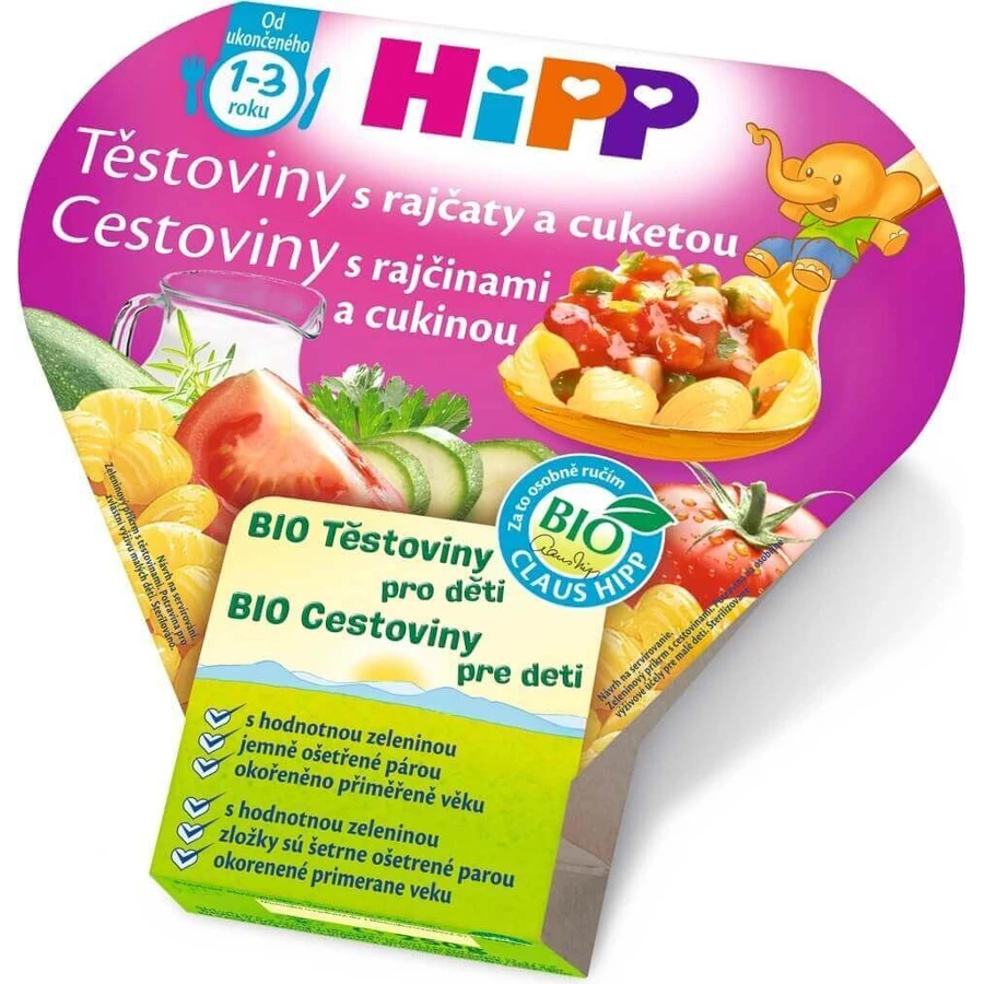 HIPP BIO Паста с помидорами и цуккини 1×250 г, детское питание: цены и характеристики