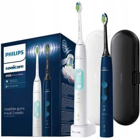 Philips Sonicare 5100 HX6851/34 1+1 1×1 набір, звукова зубна щітка 2 шт.: ціни та характеристики