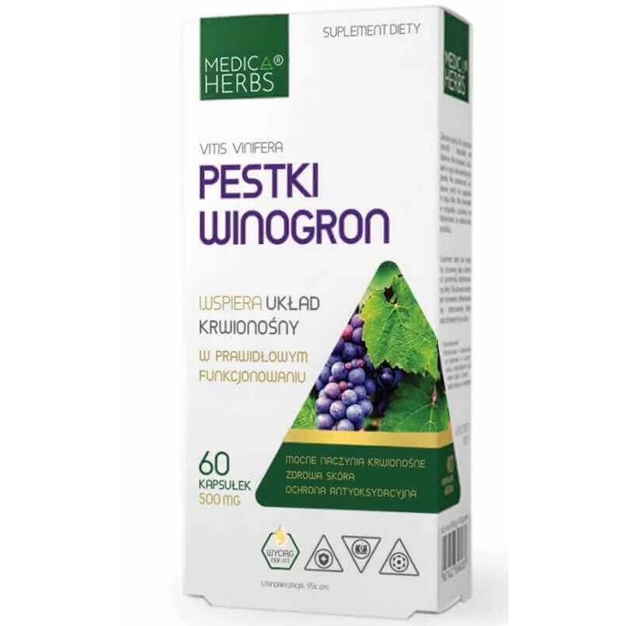 Виноградних кісточок 500 мг OPC 95%, 60 капсул Medica Herbs: ціни та характеристики